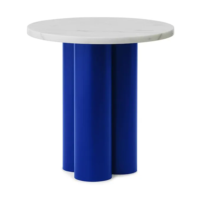 Dit bijzettafel Ø40 cm, Wit Carrara-helder blauw Normann Copenhagen