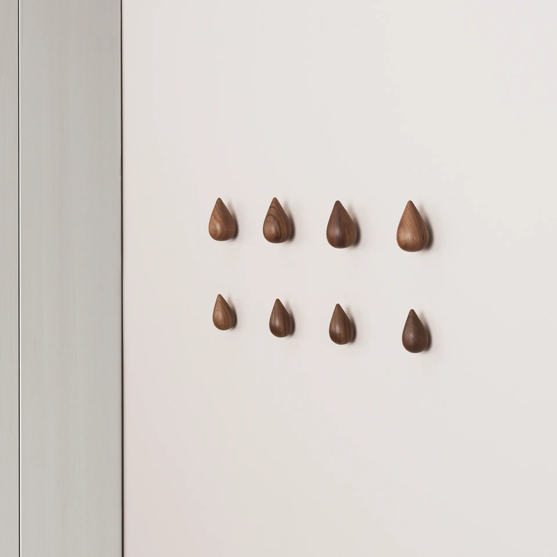 Dropit knop 2-pack walnoot, Klein Normann Copenhagen