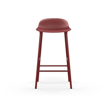 Form barkruk laag - red, roodgelakte stalen poten - Normann Copenhagen