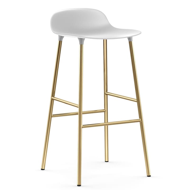 Form barkruk messing poten 75 cm - Wit - Normann Copenhagen