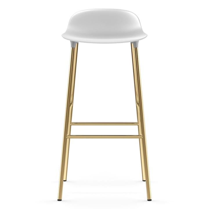 Form barkruk messing poten 75 cm - Wit - Normann Copenhagen