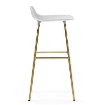 Form barkruk messing poten 75 cm - Wit - Normann Copenhagen