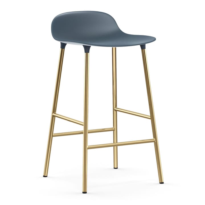 Form barkruk messing poten - Blauw - Normann Copenhagen