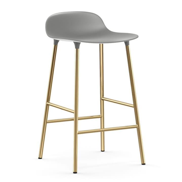 Form barkruk messing poten - Grijs - Normann Copenhagen