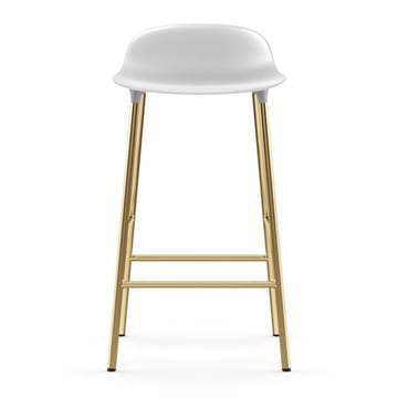 Form barkruk messing poten - Wit - Normann Copenhagen