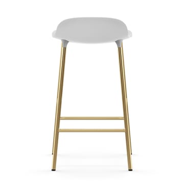 Form barkruk messing poten - Wit - Normann Copenhagen
