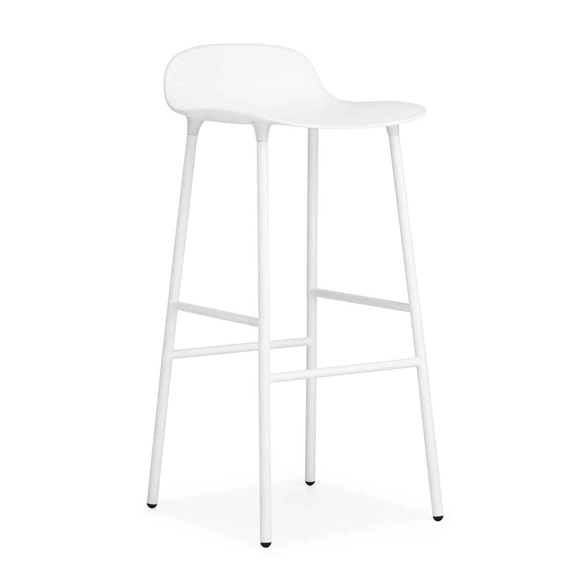 Normann Copenhagen Form barkruk metalen poten 75 cm wit