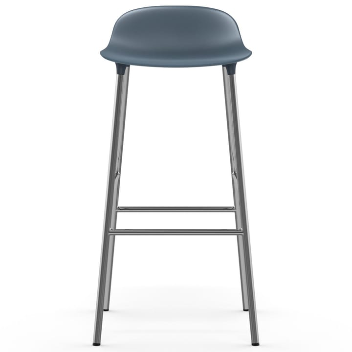 Form barkruk verchroomde poten 75 cm, Blauw Normann Copenhagen