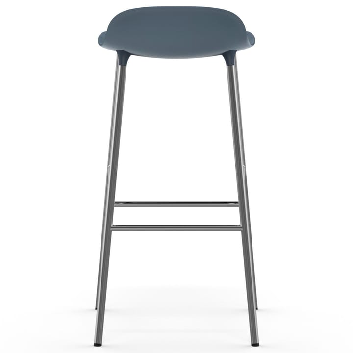 Form barkruk verchroomde poten 75 cm, Blauw Normann Copenhagen