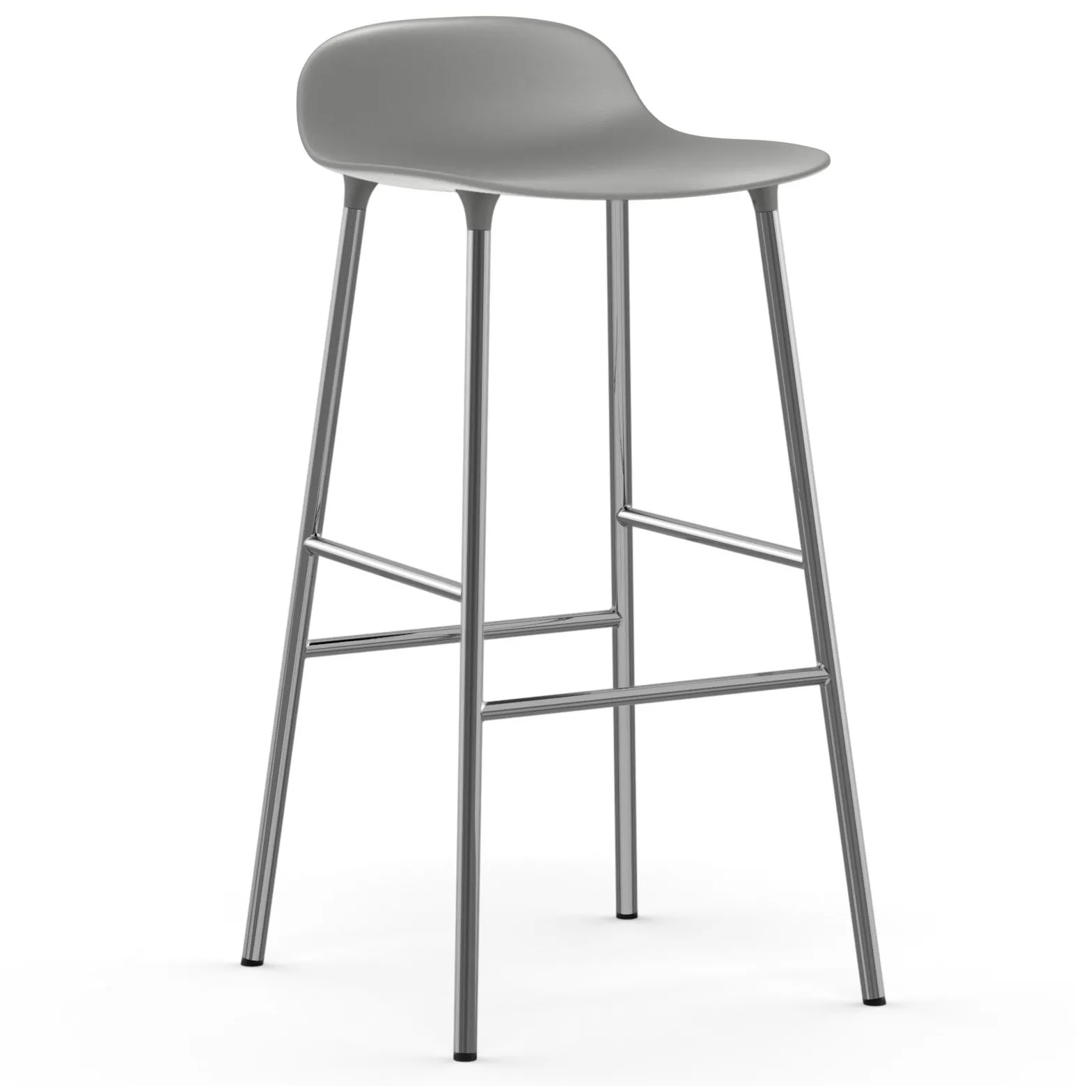 Form barkruk verchroomde poten 75 cm, Grijs Normann Copenhagen