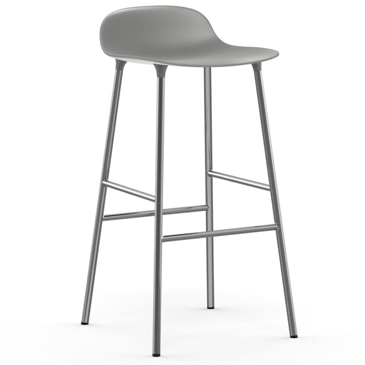 Form barkruk verchroomde poten 75 cm - Grijs - Normann Copenhagen