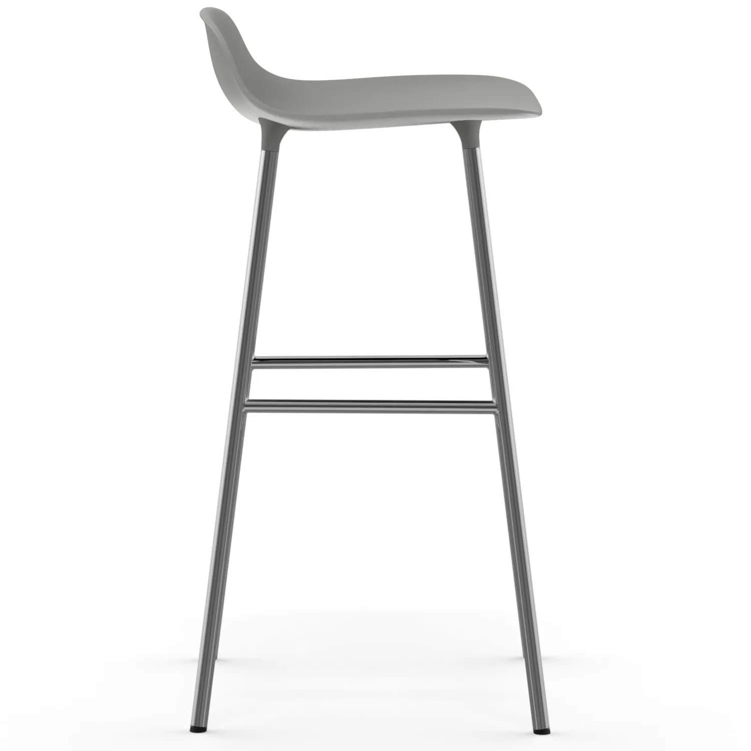 Form barkruk verchroomde poten 75 cm, Grijs Normann Copenhagen
