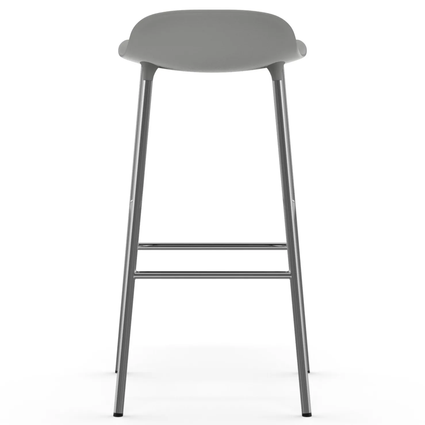 Form barkruk verchroomde poten 75 cm, Grijs Normann Copenhagen