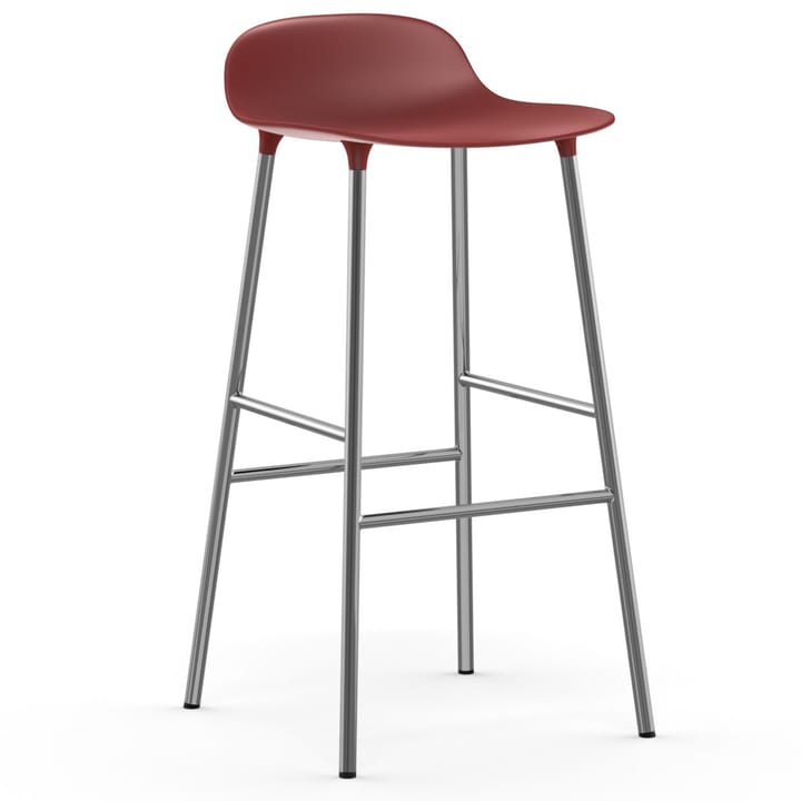 Form barkruk verchroomde poten 75 cm - Rood - Normann Copenhagen