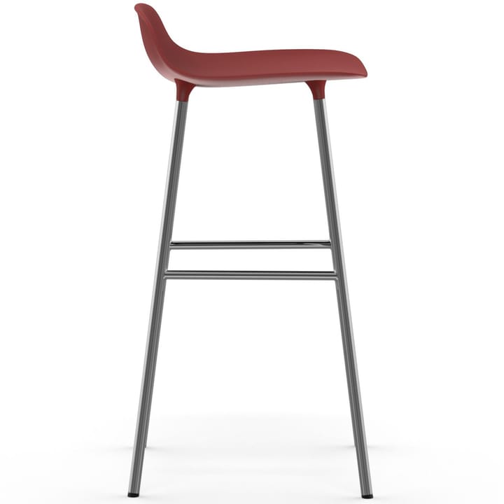 Form barkruk verchroomde poten 75 cm, Rood Normann Copenhagen