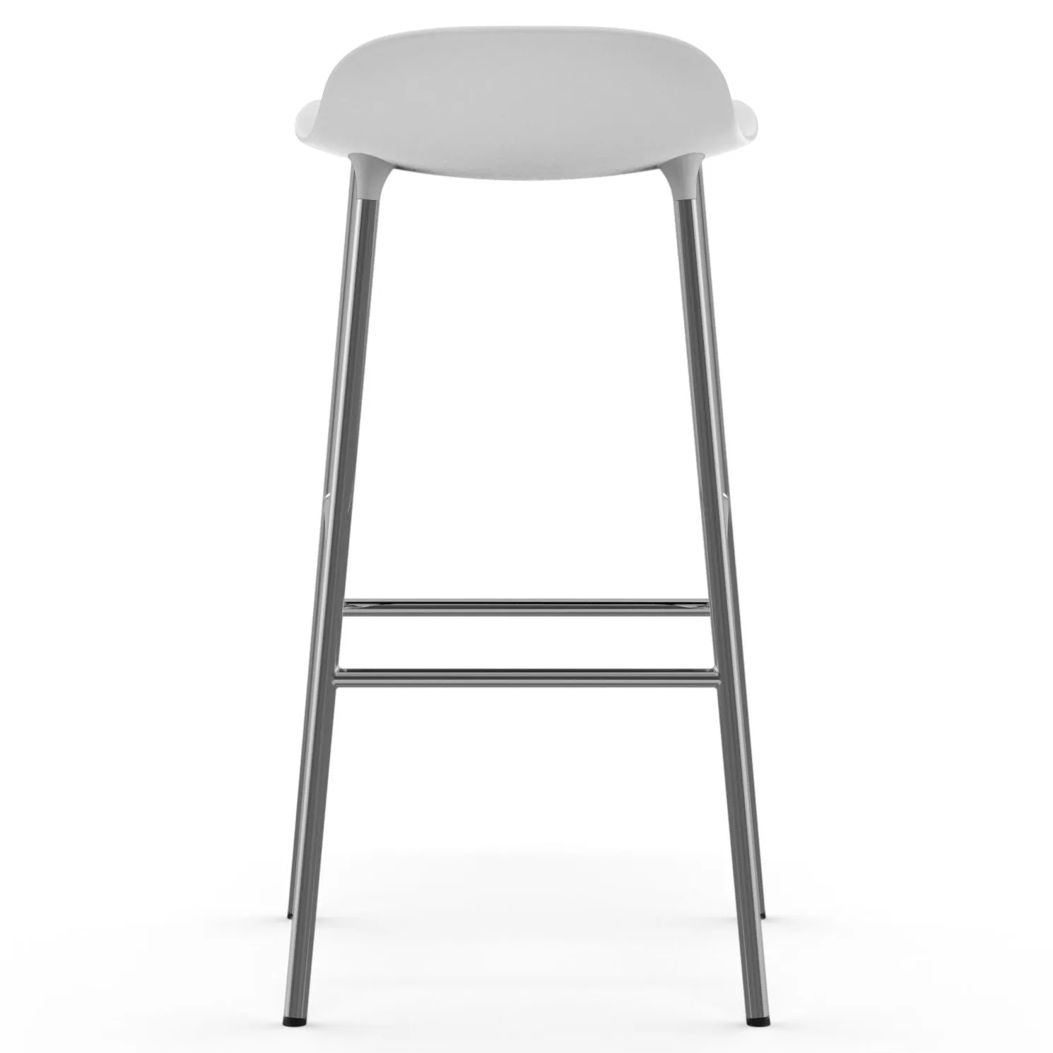 Form barkruk verchroomde poten 75 cm, Wit Normann Copenhagen