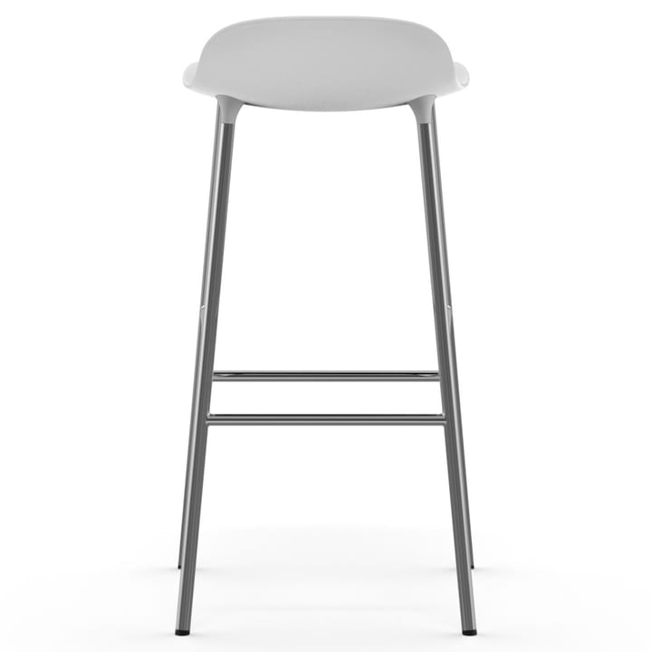 Form barkruk verchroomde poten 75 cm, Wit Normann Copenhagen