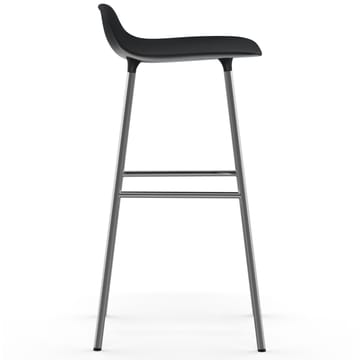 Form barkruk verchroomde poten 75 cm - Zwart - Normann Copenhagen