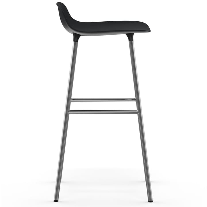 Form barkruk verchroomde poten 75 cm, Zwart Normann Copenhagen