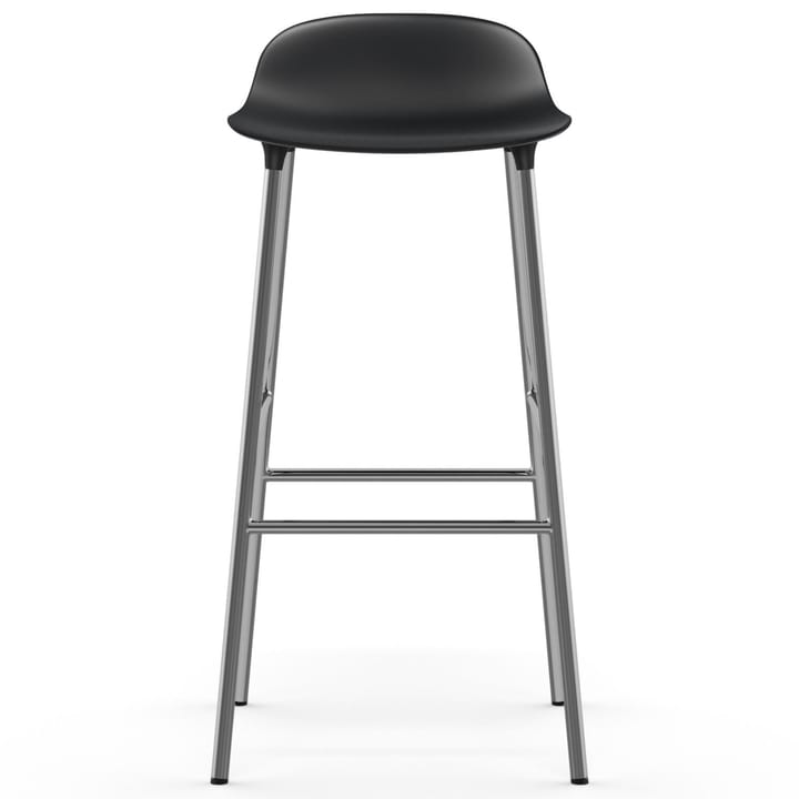 Form barkruk verchroomde poten 75 cm, Zwart Normann Copenhagen