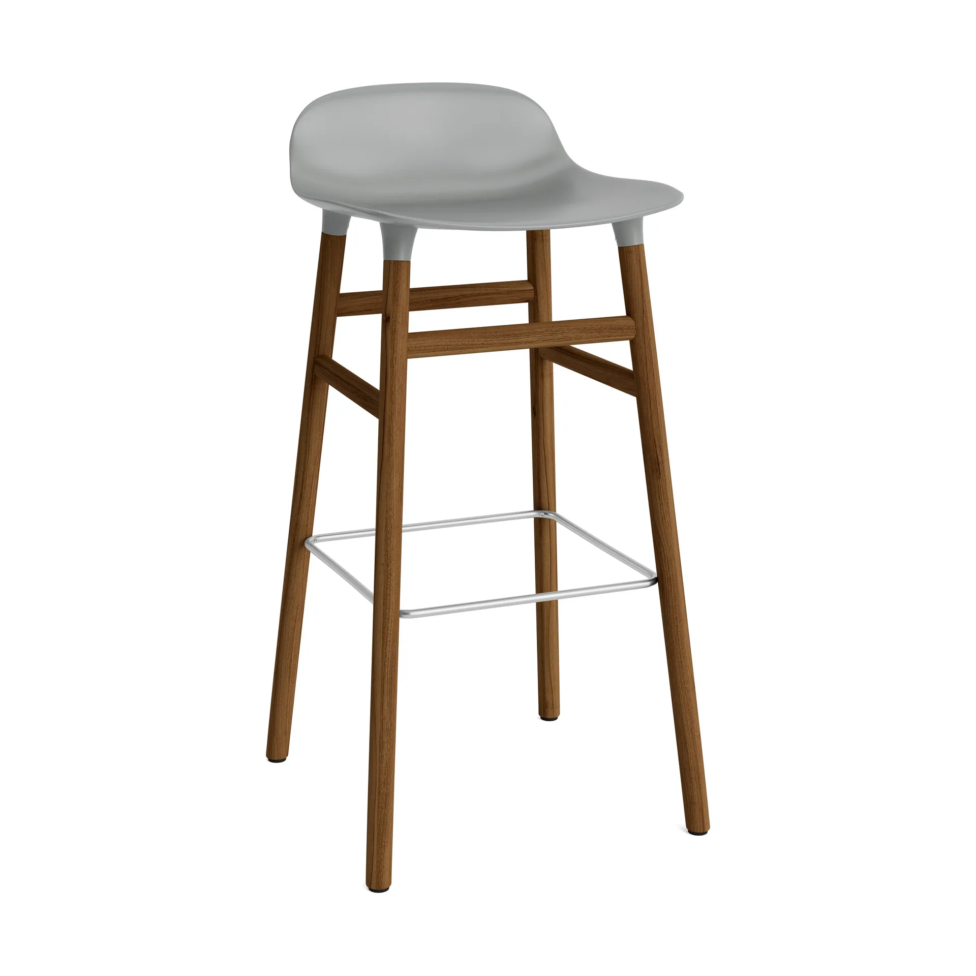 Form barkruk - walnoot poten 75 cm., grijs Normann Copenhagen