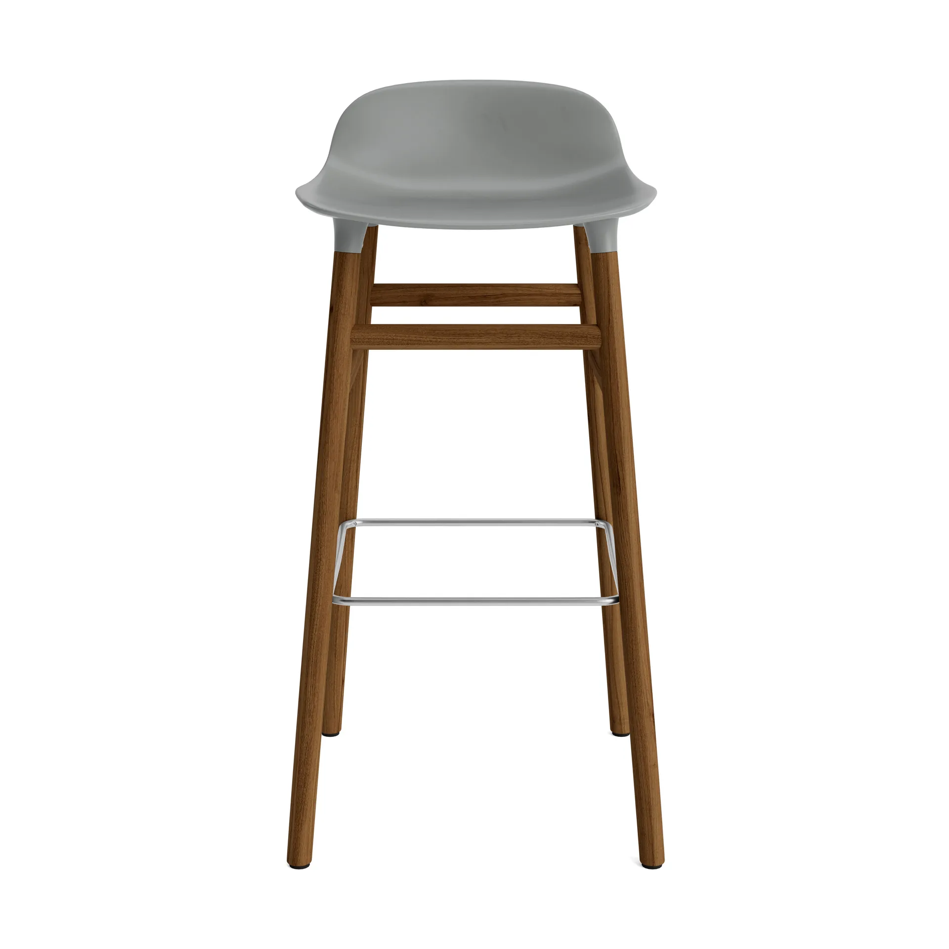 Form barkruk - walnoot poten 75 cm., grijs Normann Copenhagen