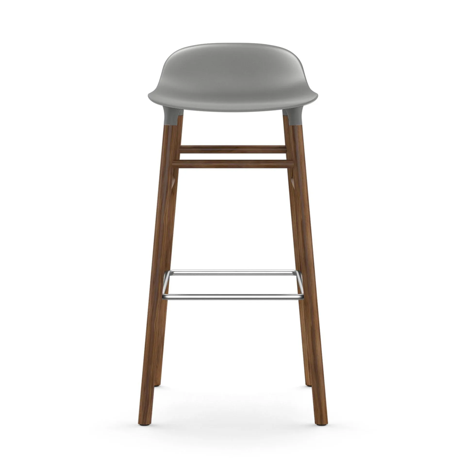 Form barkruk - walnoot poten 75 cm., grijs Normann Copenhagen