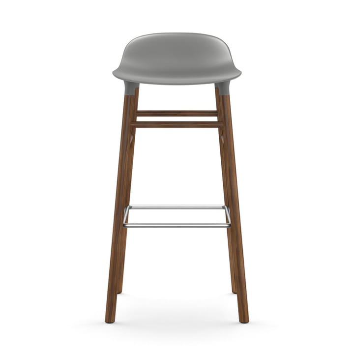 Form barkruk - walnoot poten 75 cm., grijs Normann Copenhagen