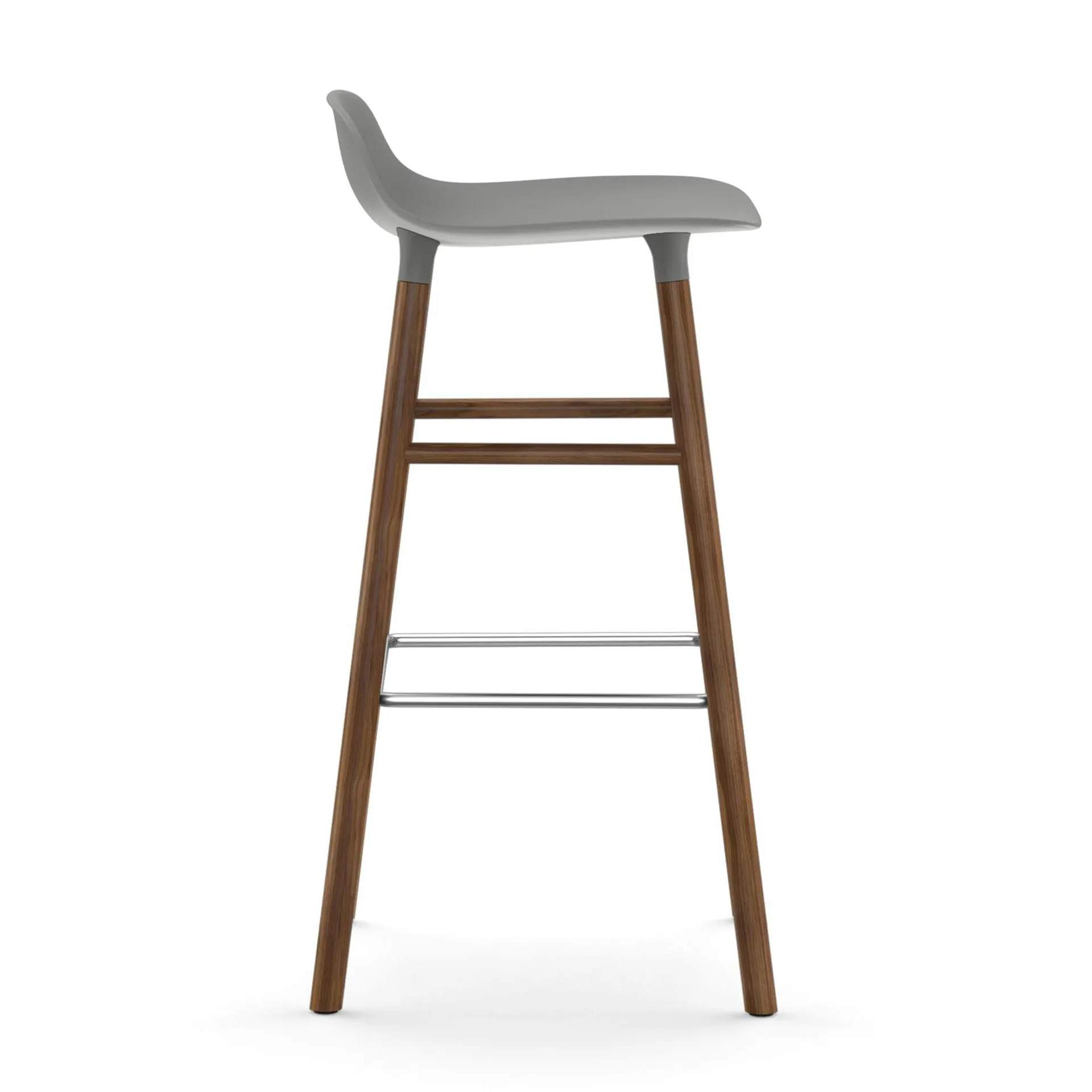 Form barkruk - walnoot poten 75 cm., grijs Normann Copenhagen