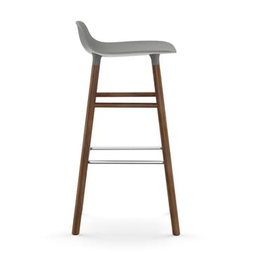 Form barkruk - walnoot poten 75 cm. - grijs - Normann Copenhagen