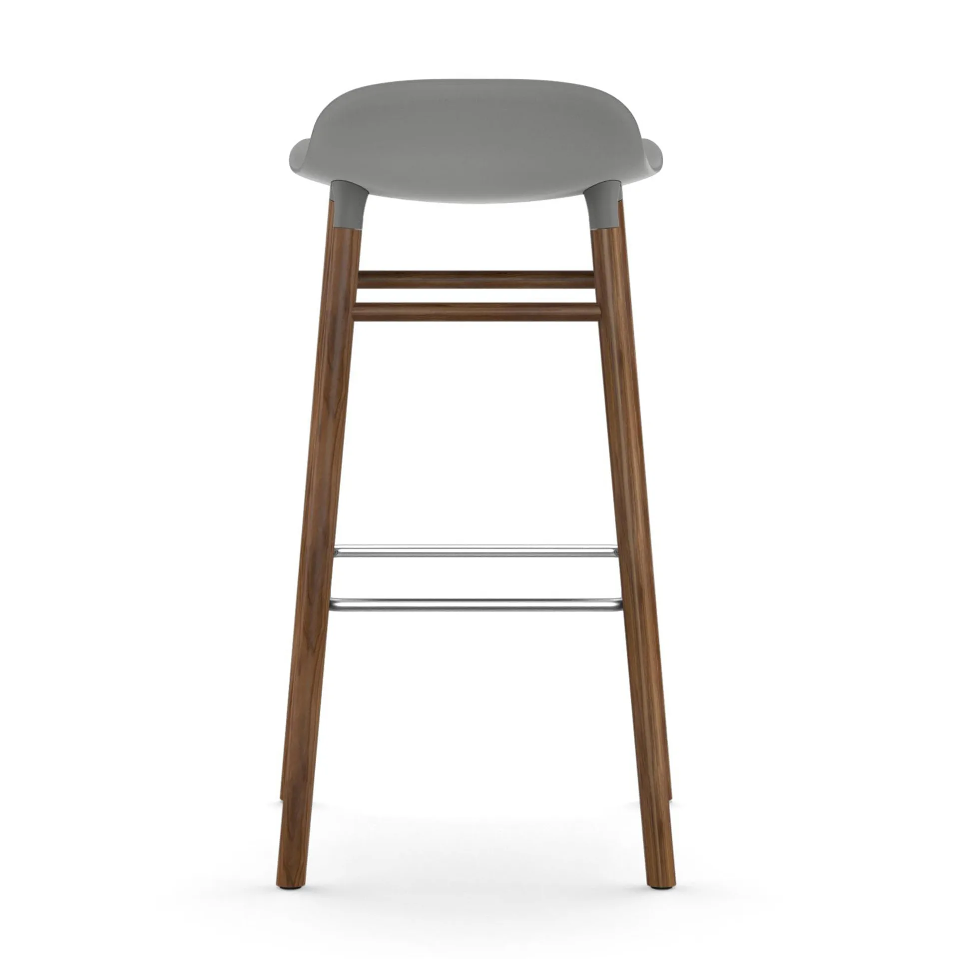 Form barkruk - walnoot poten 75 cm., grijs Normann Copenhagen
