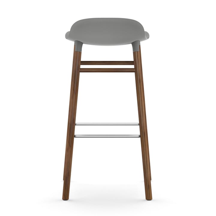 Form barkruk - walnoot poten 75 cm., grijs Normann Copenhagen