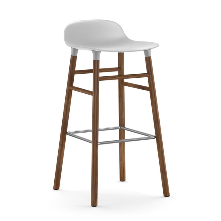 Form barkruk - walnoot poten 75 cm. - wit - Normann Copenhagen