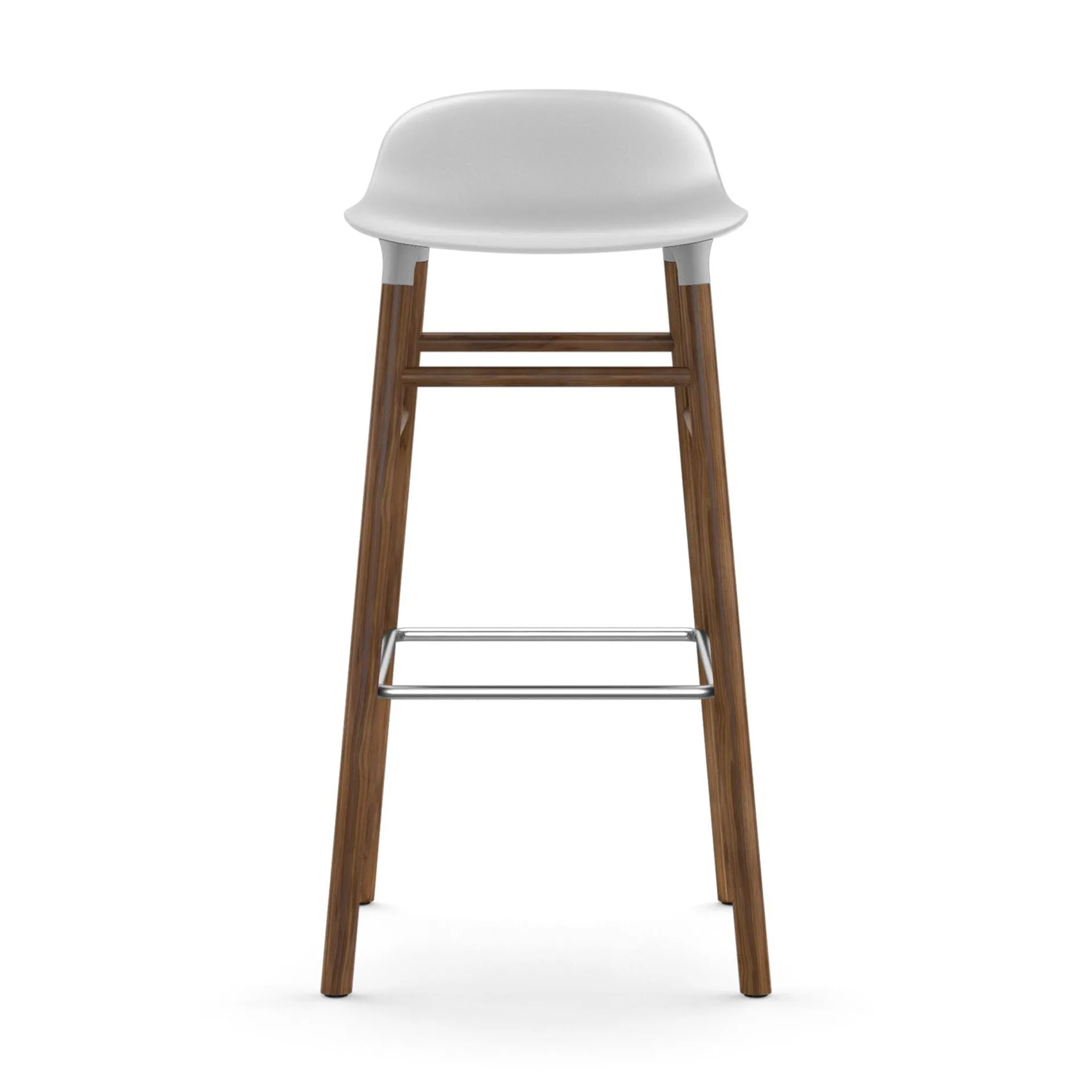 Form barkruk - walnoot poten 75 cm., wit Normann Copenhagen