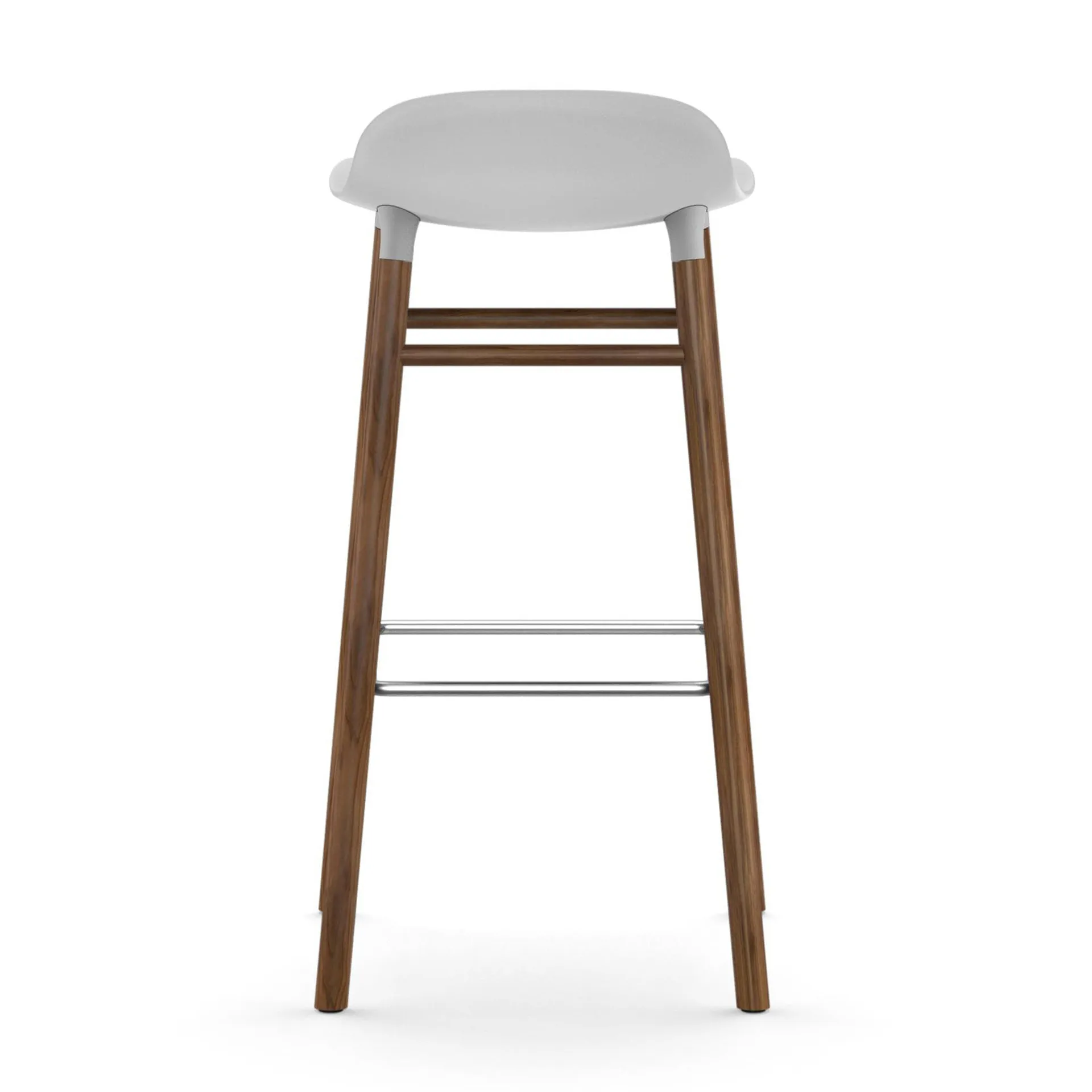 Form barkruk - walnoot poten 75 cm., wit Normann Copenhagen