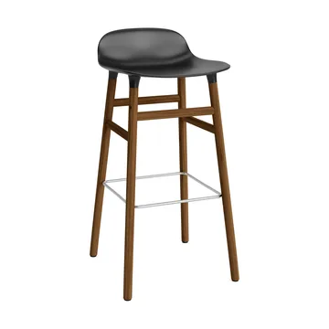Form barkruk - walnoot poten 75 cm. - zwart - Normann Copenhagen