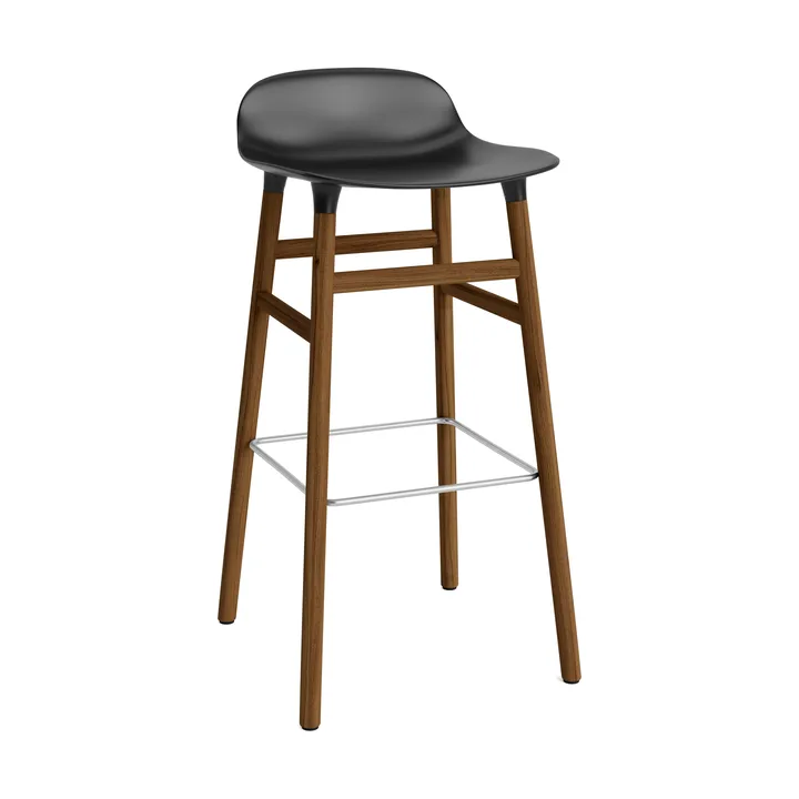 Form barkruk - walnoot poten 75 cm. - zwart - Normann Copenhagen