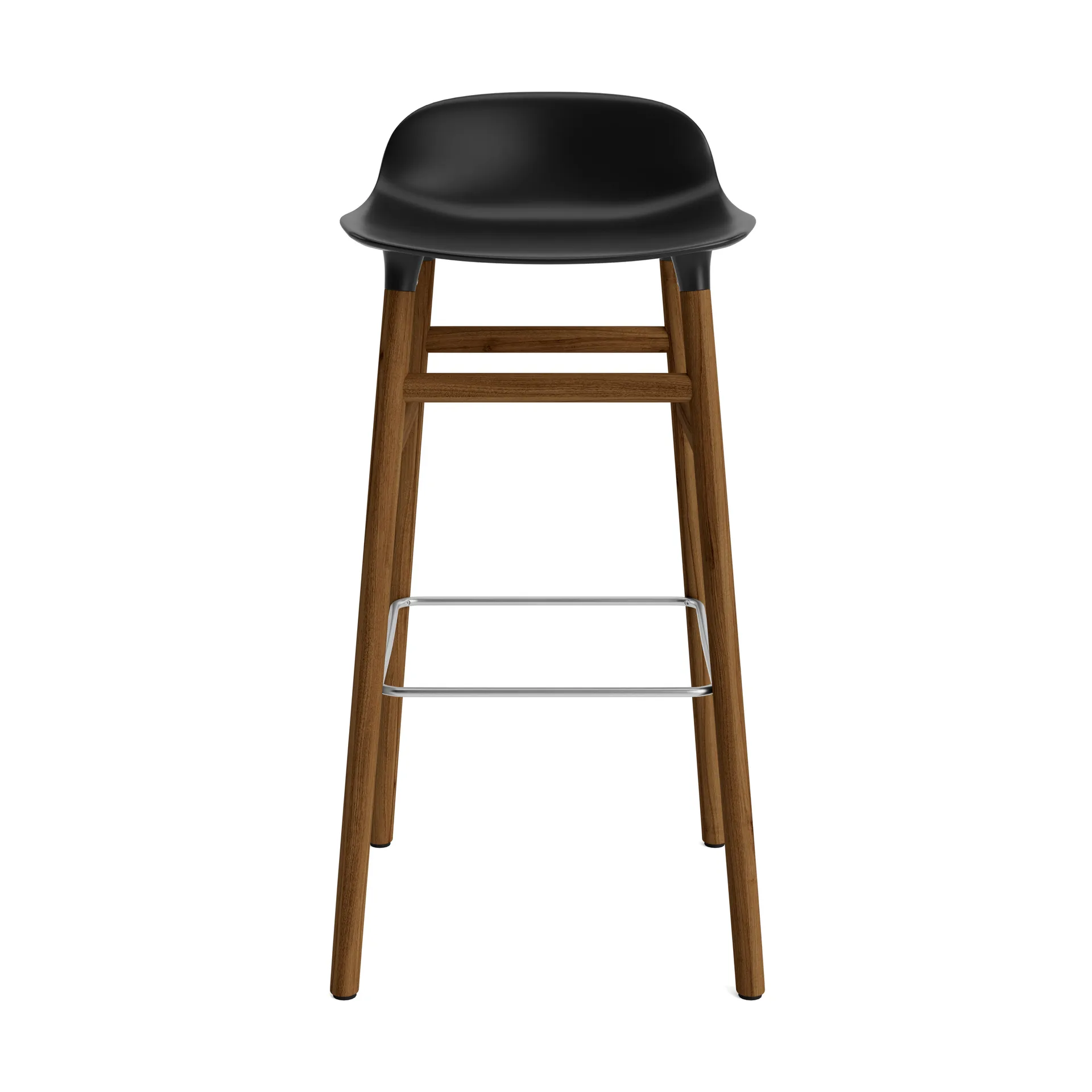 Form barkruk - walnoot poten 75 cm., zwart Normann Copenhagen