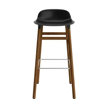 Form barkruk - walnoot poten 75 cm. - zwart - Normann Copenhagen