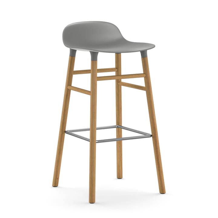 Form barstoel - eiken poten 75 cm. - grijs - Normann Copenhagen