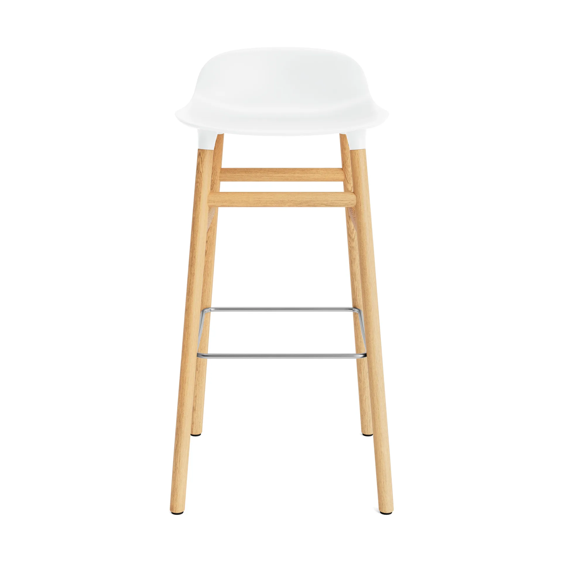 Form barstoel - eiken poten 75 cm., wit Normann Copenhagen