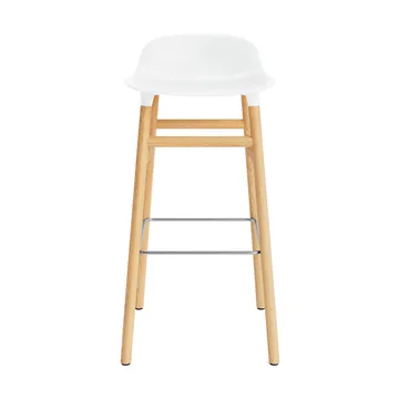 Form barstoel - eiken poten 75 cm. - wit - Normann Copenhagen