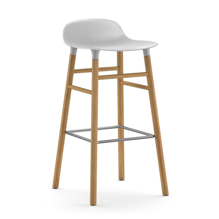 Form barstoel - eiken poten 75 cm. - wit - Normann Copenhagen