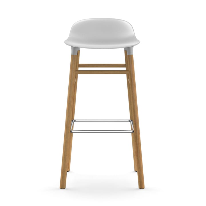 Form barstoel - eiken poten 75 cm. - wit - Normann Copenhagen