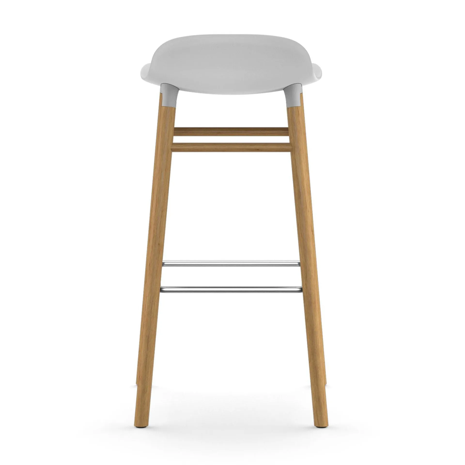 Form barstoel - eiken poten 75 cm., wit Normann Copenhagen