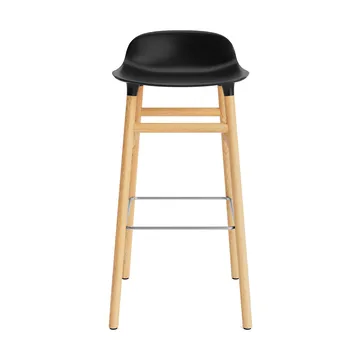 Form barstoel - eiken poten 75 cm. - zwart - Normann Copenhagen