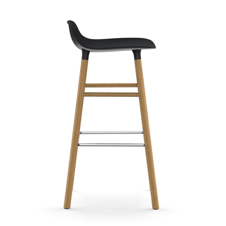 Form barstoel - eiken poten 75 cm., zwart Normann Copenhagen