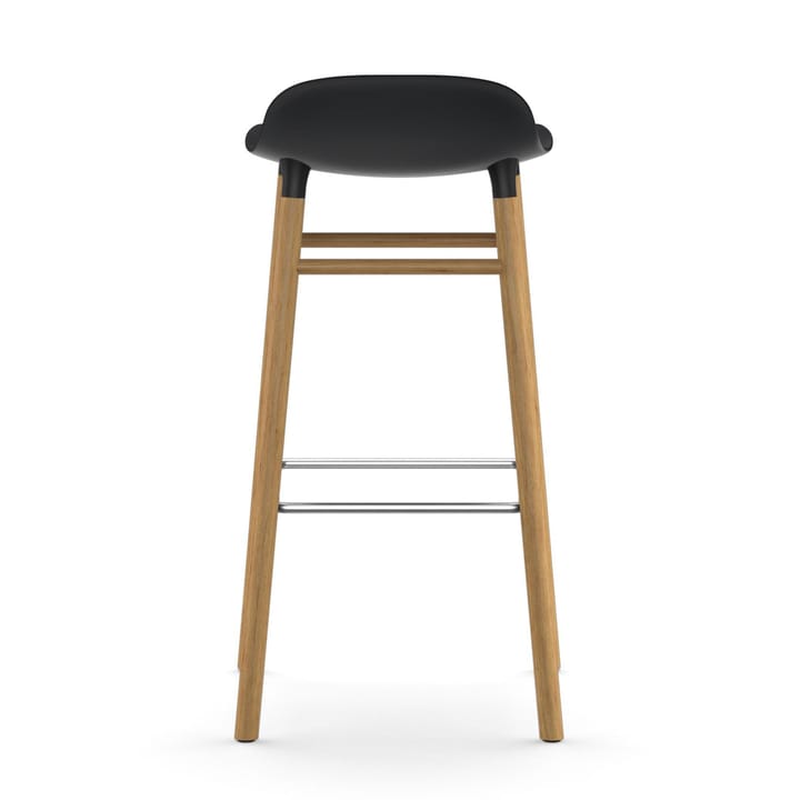 Form barstoel - eiken poten 75 cm., zwart Normann Copenhagen