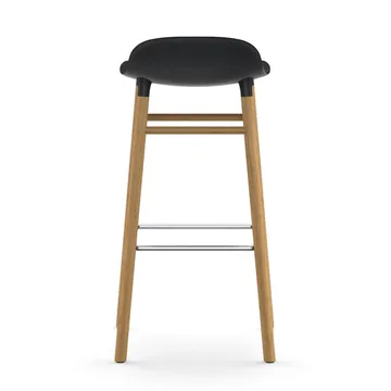 Form barstoel - eiken poten 75 cm. - zwart - Normann Copenhagen