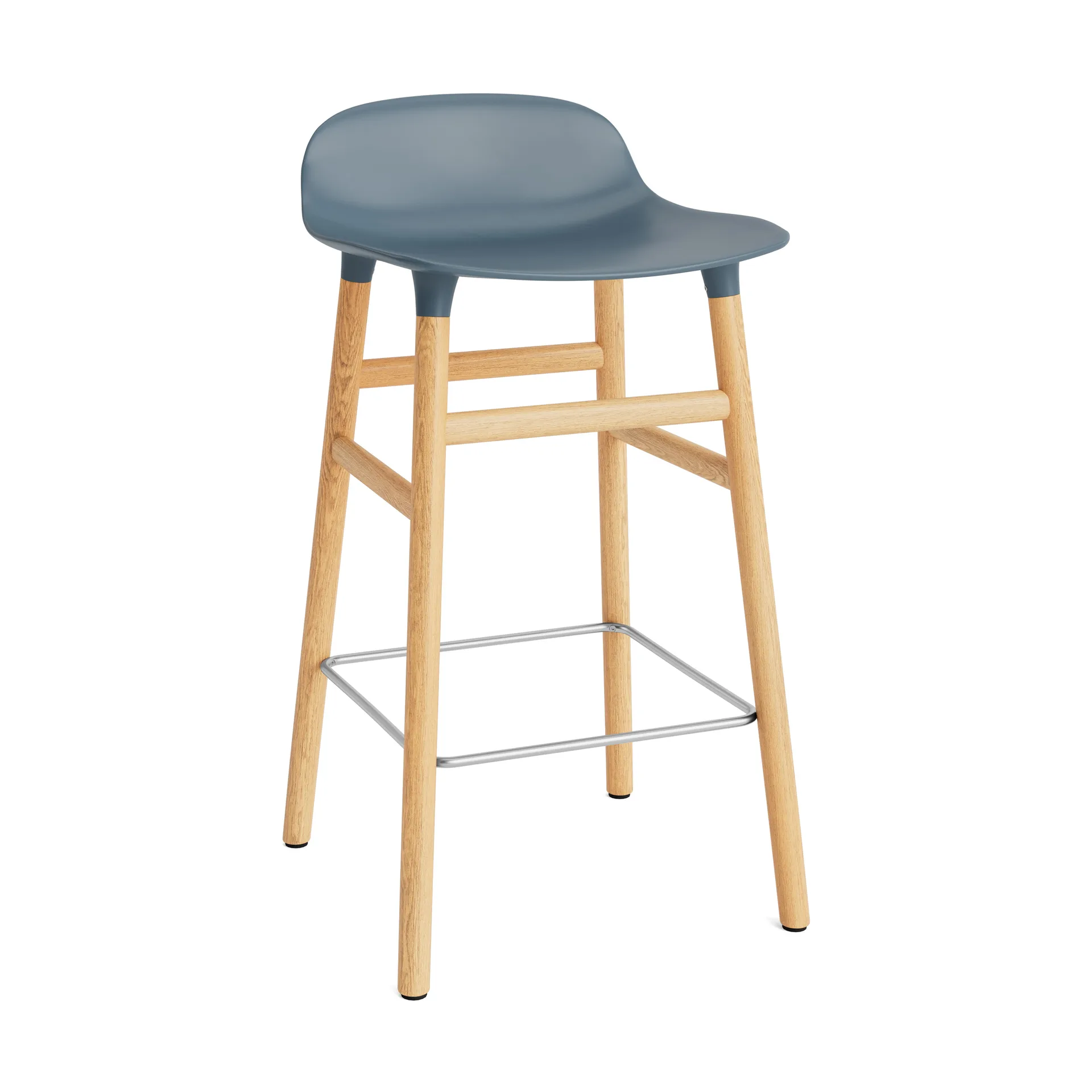 Form Chair barkruk eiken poten, blauw Normann Copenhagen